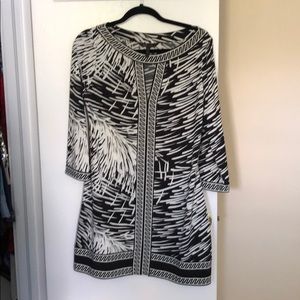 BCBG MAXAZRIA Black & White Dress Size M